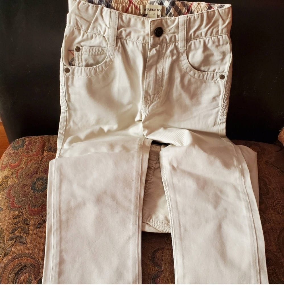 BURBERRY Size 4 Boys  khaki straight pants Authentic